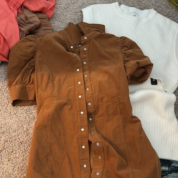 Dear John button down dress dark tan - Picture 3 of 4